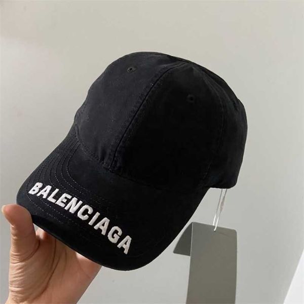 

paris baseball balencaigass caps new rose powder washed cotton baseball cap soft worn duck tongue letter trend pop net red hat, Blue;gray
