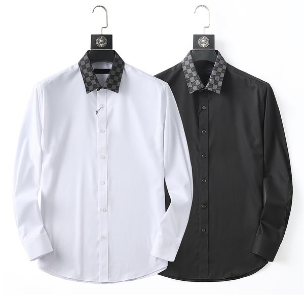 

designer mens casual shirts long sleeve fashion men women shirt 510, White;black