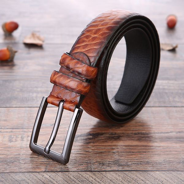 

men's designer belt men's business multi-style optional fashion pleated a0780, Black;brown