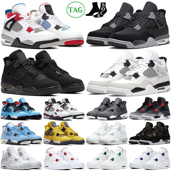 

jumpman 4 4s retro basketball shoes military black cat canvas red thunder university blue money pink cactus jack men women trainers outdoor