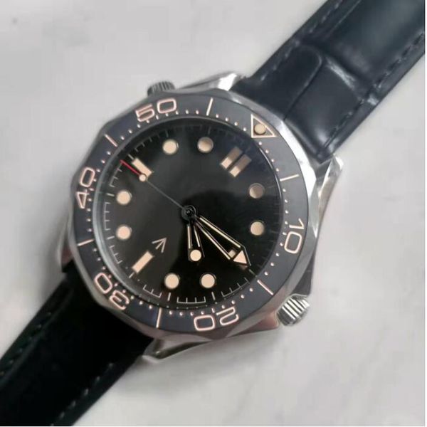 

watch man 40mm no time to die men watches automatic movement mechanical montre de luxe limited james bond 007 nato 300m wristwatches, Slivery;brown