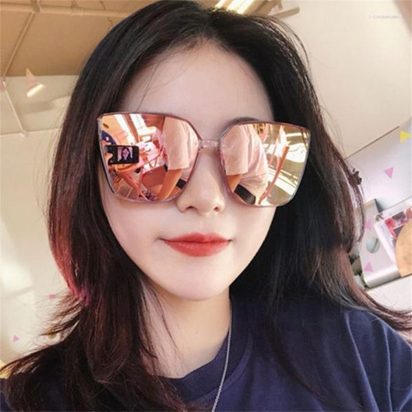 

sunglasses female designer sun glasses 2022 trend vintage big square mirror frames for women eyewear uv400 oculossunglassessunglasses, White;black