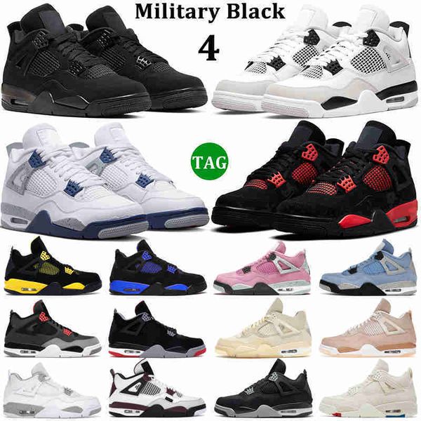 

jumpman 4 retro basketball shoes men women 4s military black cat university blue red thunder white canyon purple canvas mens trainers