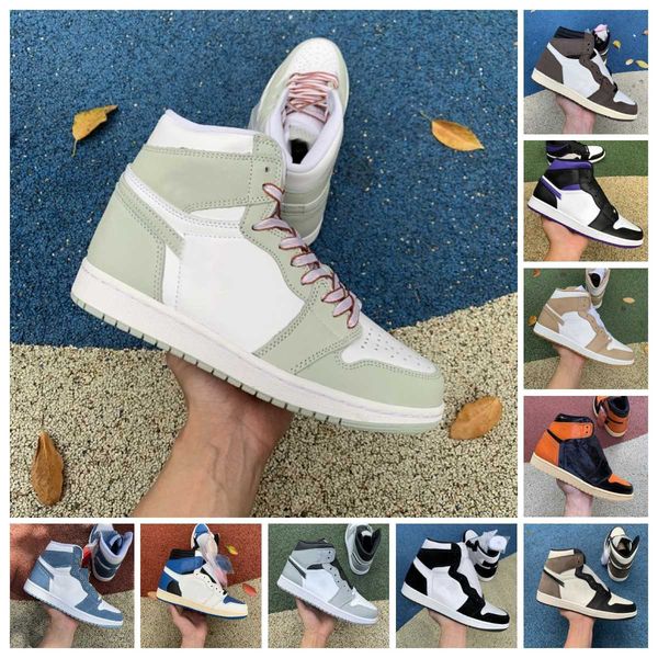 

mens 1 high og basketball shoes stealth bleached coral university blue hyper royal patent bred bio hack light smoke grey milan twist dark