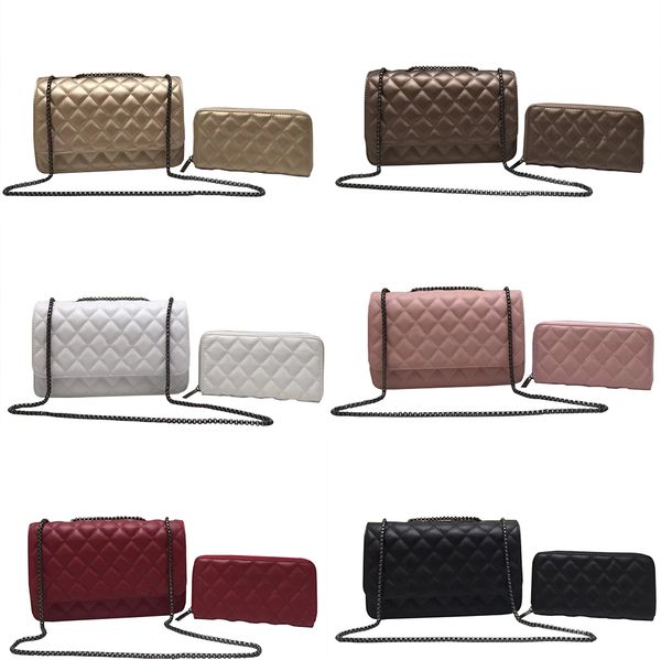 

new fashion bag brand designer single shoulder female luxury chain portable diagonal cross pu portable 2022ling plaid