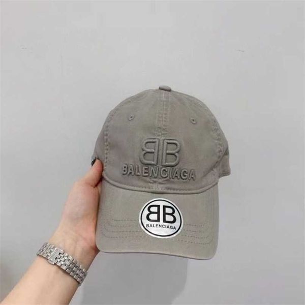 

paris baseball balencaigass caps new home wash cotton embroidered duck tongue hat old hat men's and women's same soft sunshade fas, Blue;gray