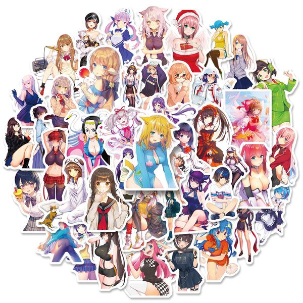 

50pcs cute anime girl graffiti stickers for diy luggage lapskateboard motorcycle bicycle stickers