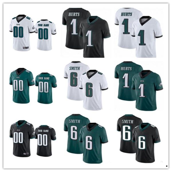 

football jerseys 11 a.j. brown custom philadelphia jersey 6 devonta smith 26 miles sanders 2 darius slay jr. 1 jalen hurts, Black