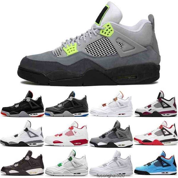 

2022 2021 ing original 4s basketball shoes 4 men black cat university red neon court purple bred alternate motorsport orange metallic jordon