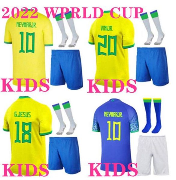 

2022 brazil soccer jersey kids kits camiseta de futbol paqueta neres coutinho football shirt jesus marcelo casemiro brasil 22 23 maillots fo, Black;yellow