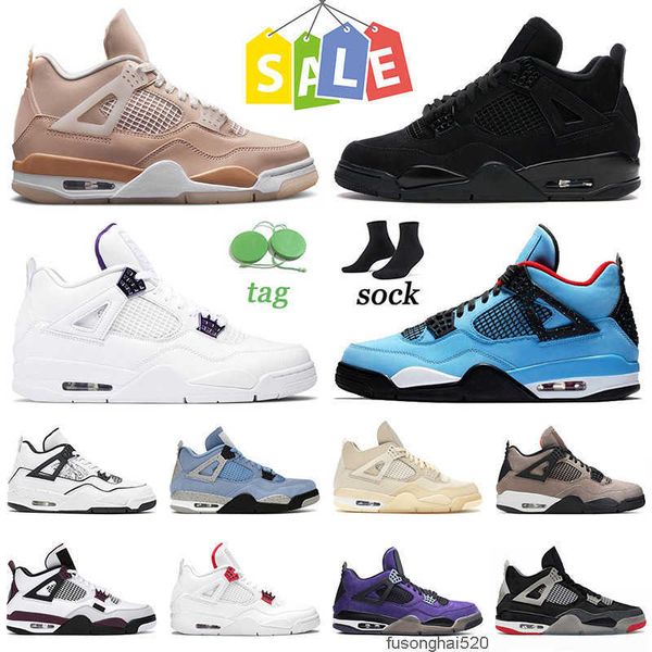 

4 4s jumpman iv mens basketball shoes women black cat purple metallic shimmer diy university blue sail taupe haze psgs bred kaws jordon jord