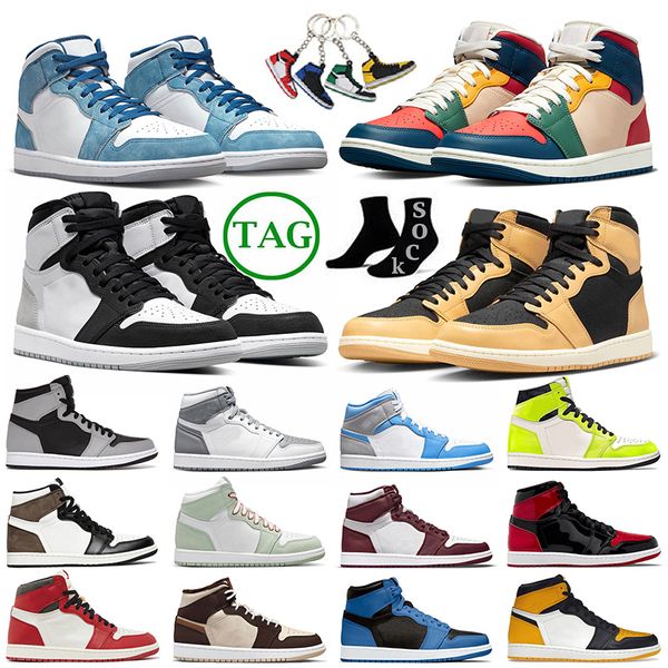 

size us 12 jumpman 1 basketball shoes men women french blue fire red 1 mid linen high og heirloom 1s yellow toe sports multi color offs whit