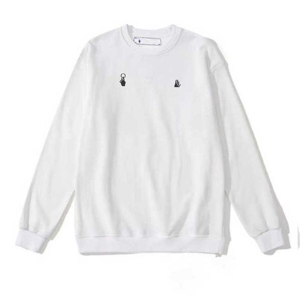 

men's fashion luxury pullover sweatshirts brand offs hoodies women sweater men arrow letter print black white street trend sweatshirt