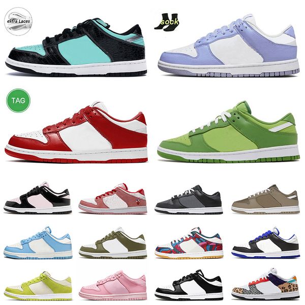 

womens quality low dunks lows running shoes triple s black white aqua blue lilac chlorophyll easter pink off mummy team red travis mens