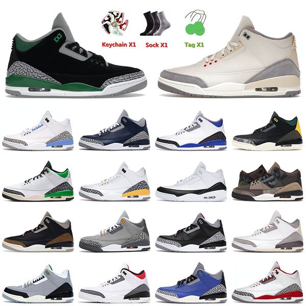 

jumpman men basketball shoes 3 3s iii pine green muslin georgetown court purple medium grey laser orange muslin patchwork mens women sneaker
