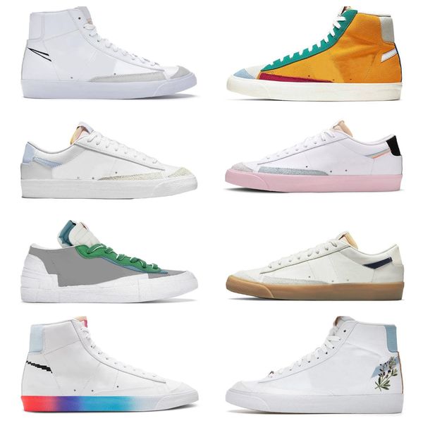 

blazer mid 77 vintage jumbo casual shoes men women blazers og black white red dark indigo pine green summit arctic punch mens trainers