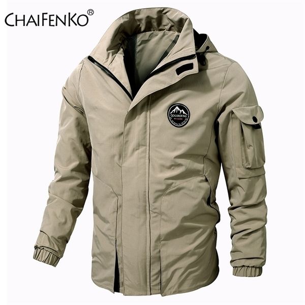 

mens jackets men outdoor jacket spring autumn hooded waterproof casual jacket coat men tactics military jacket men plus size m8xl 220930, Black;brown