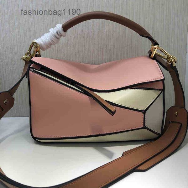 

loews leather fashion bag designer bags mini geometric portable splicing soft leather women's one slanting pillow zxaq