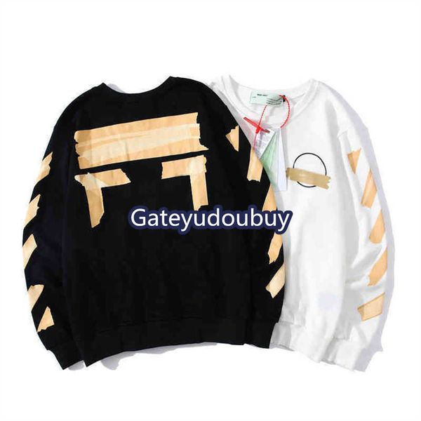 

off flower designer fashion mens hoodies x printed hoodie women hooded sweatshirt, Black