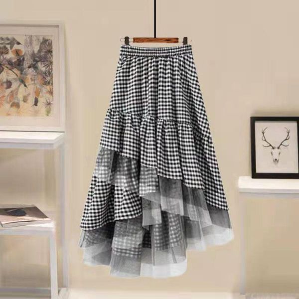 

skirts high low black tulle skirt asymmetrial hem tutu layered wedding bridal gown high waist pleated prom skirt gala stylish saia