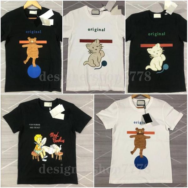 

womens mens designers t shirts tshirts fashion letter printing short sleeve lady tees luxurys casual clothes t-shirts clothin2192, White