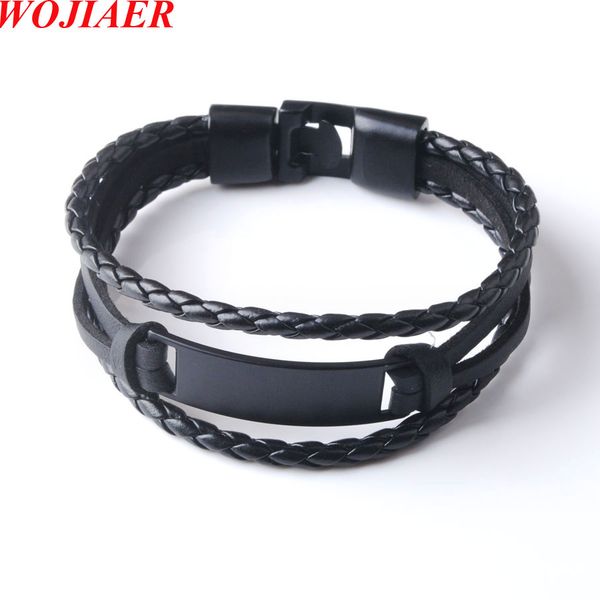 

2022 trendy men leatherwear weave bracelet leisure color contrast stainless steel snap bangle bc012, Golden;silver