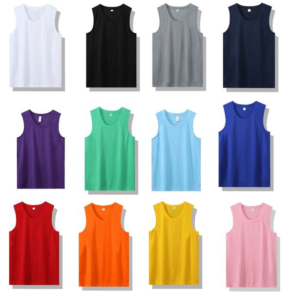 

wholesale blank sports vest others apparel fitness besketball jersey leight fabric for running sleeveless t-shirt, Black;white