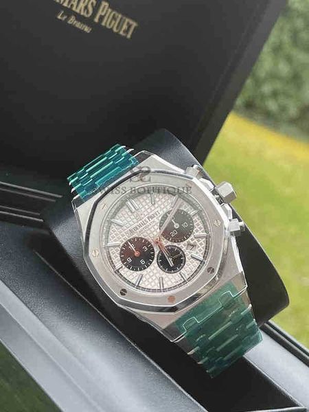 

apf zf nf bf n c luxury mens mechanical watch abby roya1 0ak 41mm fine steel 26331st oo. 1220st. 03/01/02 swiss watches brand wristwatch 0lb, Slivery;brown