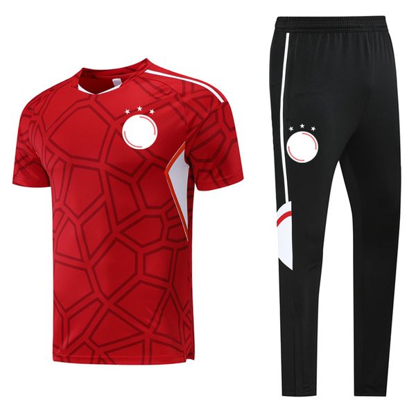 

2022-2023 bergwijn running sets soccer short sleeve training jerseys set football sportswear suit sports jersey and pants kits mens tracksui, Black;blue