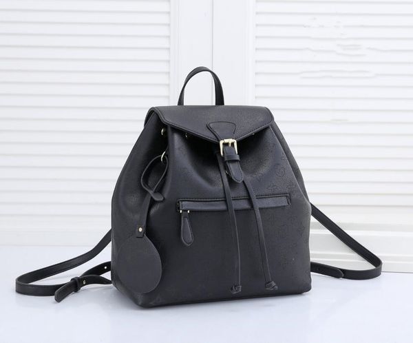 

m45205 m45515 montsouris pm elegant women genuine cowhide leather emobss canvas buckle backpack satchel purse shoulder bag