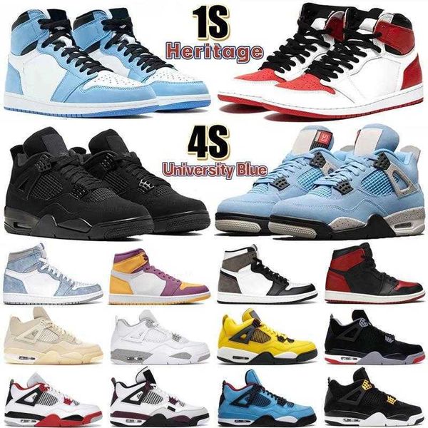 

university blue 1 basketball shoes jumpman 1s high dark mocha unc light smoke grey hyper chicago patent bred royal toe men women trainersda8