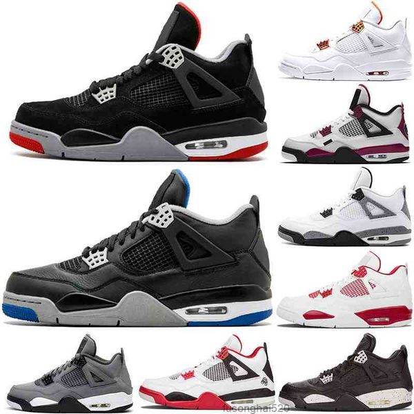 

2022 classic original 4s basketball shoes 4 men black cat university red neon court purple bred alternate motorsport orange metallic cool jo