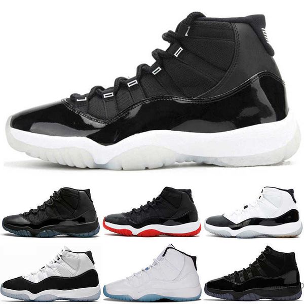 

2022 original 11s basketball shoes men 11 25th anniversary gamma blue bred high concord 23 45 prom night platinum tint space jam gym red jor, Black