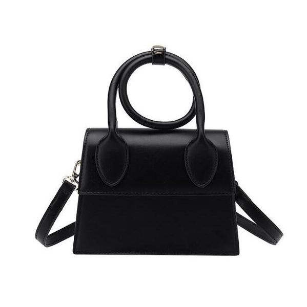 

women's bag one shoulder messenger hand-held small square bag size 21/7/15cm, Black;red