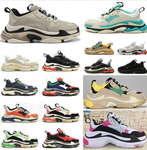 

easy refund triple s the hacker project men casual shoes designer platform sneakers black white grey pink blue light tan oreo old grandpa tr