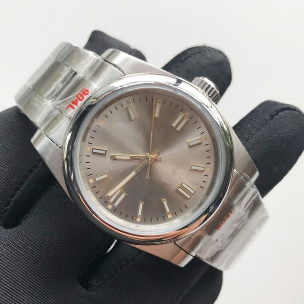 

luxury watches aaa watch silver case dial 41mm automatic mechanical date men watches sapphire glass quality stainless steel wristwatches, Slivery;brown