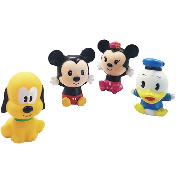 

disney genuine authorized bathing toy set with four cute soundy bathing dolls