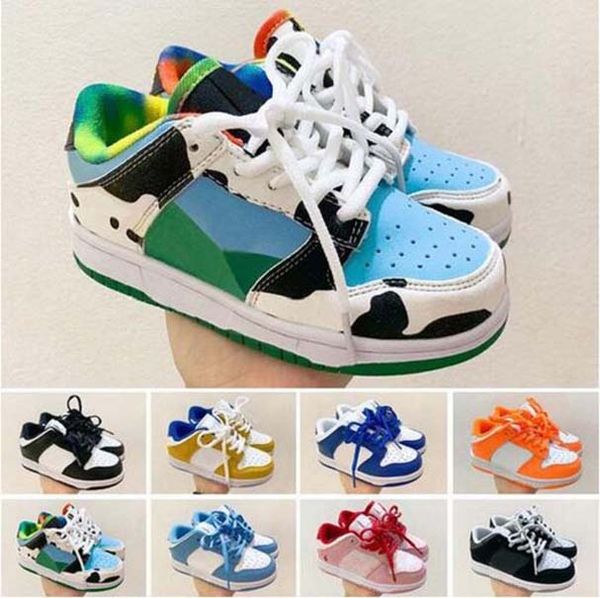 

2022 childrens kids trainer shoes for boy girl sports black white chunky dunks low cows trainers youth basketball shoes boys and girls athle