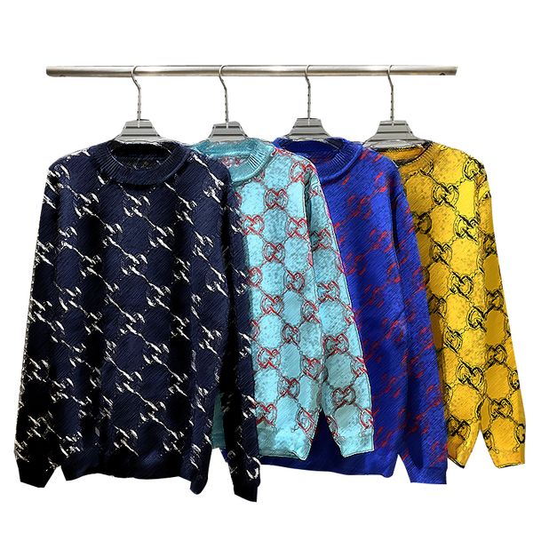 

2023 designers sweaters mens womens pullover fashion classic all over letter jacquard crew round neck long sleeve sweater, White;black