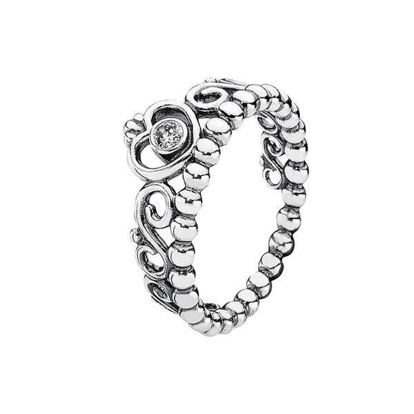 

princess tiara crown ring for women girls 925 sterling silver party jewelry with original box for pandora rose gold girlfriend gift rings se, Slivery;golden