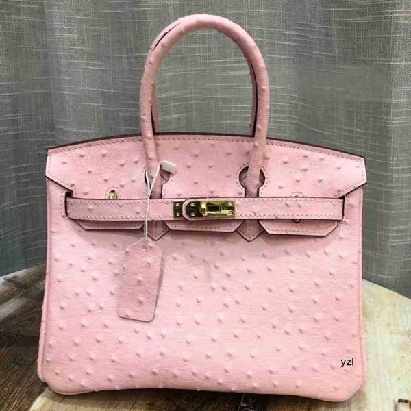 

women totes shoulder herme birkins platinum bag ostrich pattern gold buckle silver 25 / 30 35 tv drama 30 just liu tao gu jia same female 80