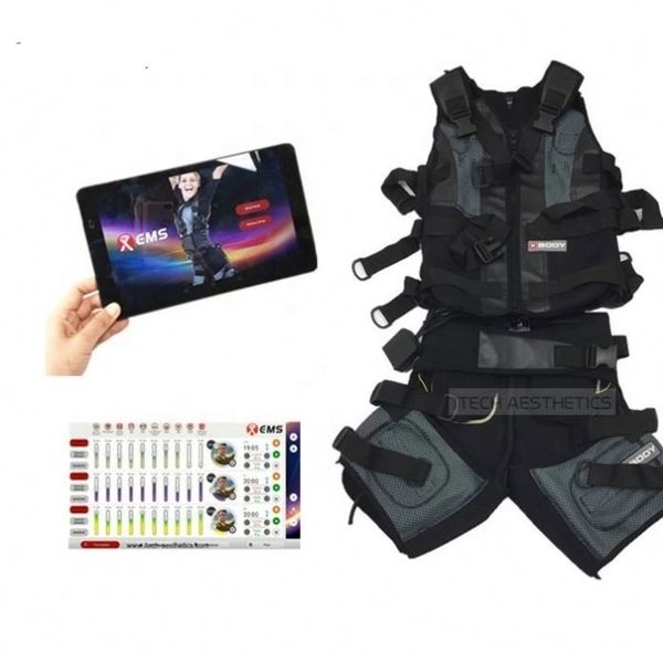 

gym xmes equipment wireless fitness sport trainer body slimming vest ems training machine muscle stimulator suits