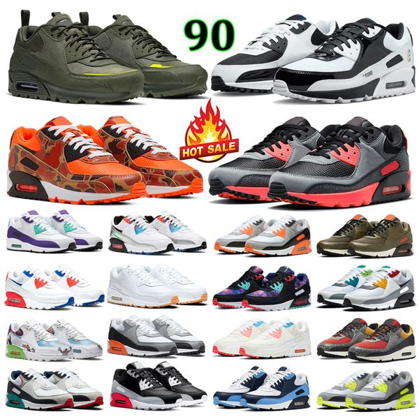 

90 running shoes for men women designer sneakers 90s triple black white solar flare surplus wolf grey raptors medium olive unc outdoor sport
