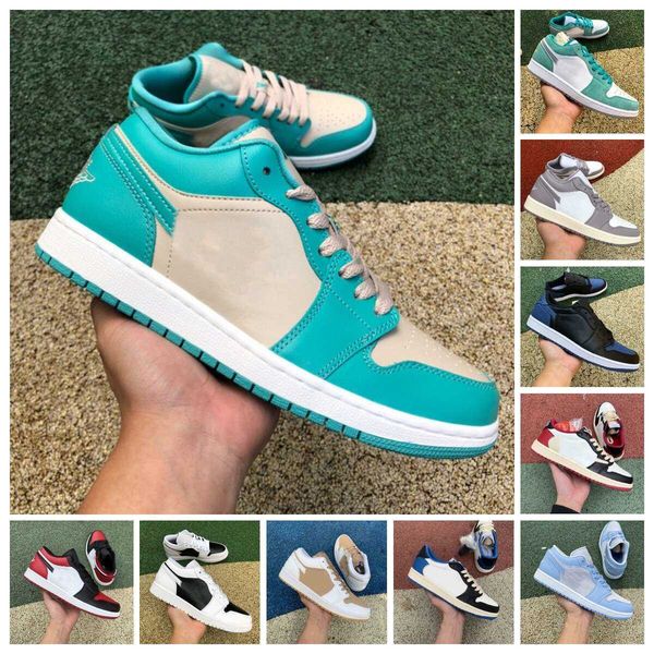 

1 low basketball shoes men women 1s reverse mocha black phantom fragment wolf grey unc shadow bred toe white camo tropical teal mens