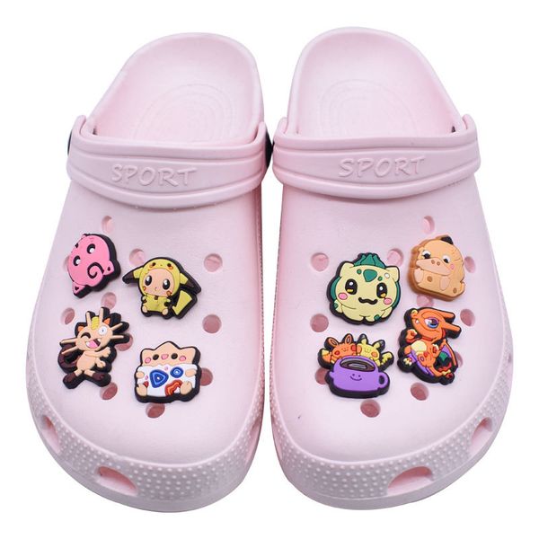 

anime charms wholesale cute elf duck ghost cartoon charms shoe accessories pvc decoration buckle soft rubber clog charms fast ship, Blue
