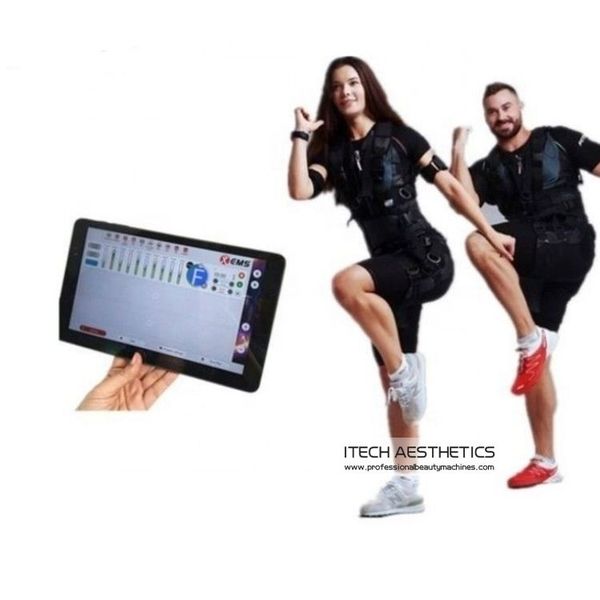 

welecomed wireless ems fitness training device xems app pad or phone control android system muscle stimulator equipment xems suit and machin