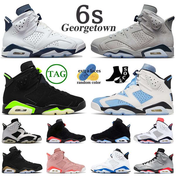 

6 6s men women basketball shoes georgetown unc gold hoops electric green olive defining moment midnight navy hare black cat bred oreo