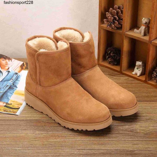 

designer boots american slope heel waterproof mini snow boots, Black