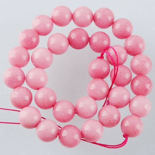 

new 8/10/12mm pink round stone beads loose spacer beads for jewelry making diy bracelet accessories by902, Black