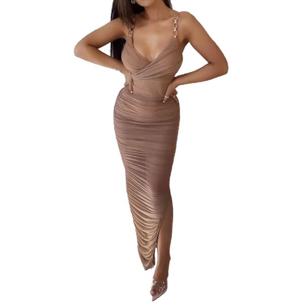 

ruffles women lady long dresses pleated formal outfits dress ys0918, White;black